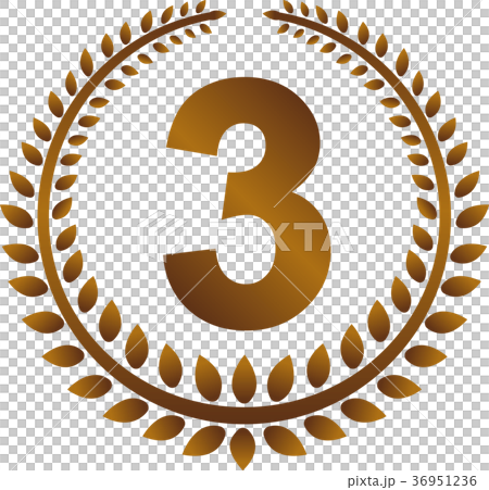 Reese, laurel, ornament ranking illustration / 3rd (copper) 36951236