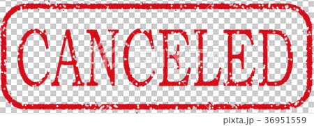 Business stamp illustration / CANCELED (canceled) 36951559