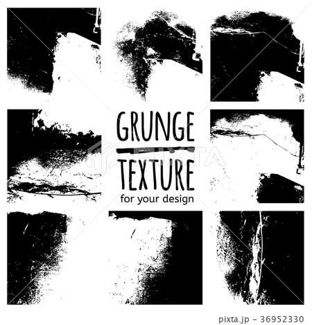 Set of grunge black textures on white background Set of grunge black textures on white background 36952330
