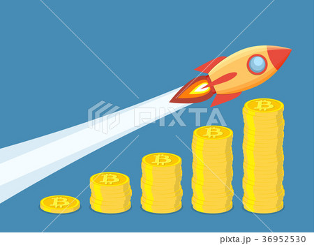 Bitcoin growth concept. 36952530