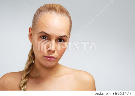 Beautiful blonde woman with perfect skin Beautiful blonde woman with perfect skin 36953477