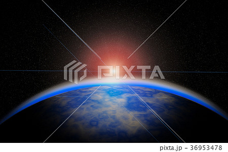 Space sunrise, good morning world Space sunrise, good morning world 36953478