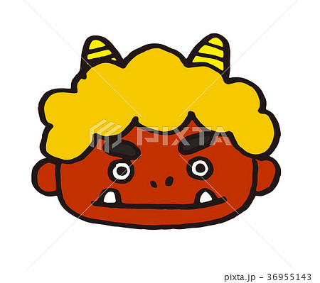 鬼っちイラスト色紙アート 鬼色付きのイラスト素材 [36955143] - PIXTA