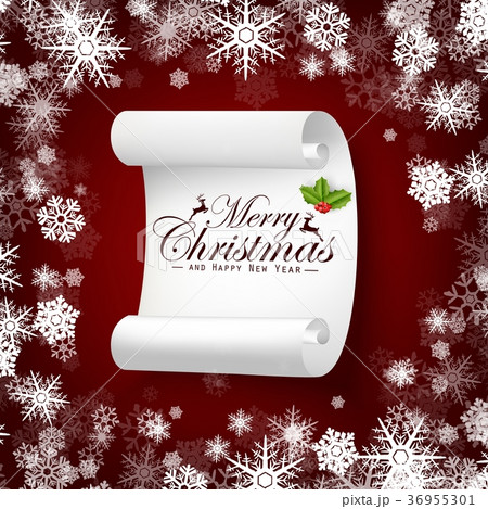 Paper banner on merry christmas and new year backg Paper banner on merry christmas and new year backg 36955301