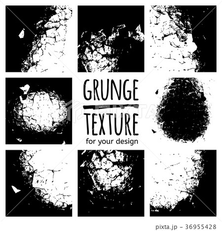 Set of grunge black textures on white background Set of grunge black textures on white background 36955428