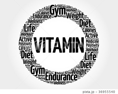 VITAMIN circle stamp word cloud VITAMIN circle stamp word cloud 36955540