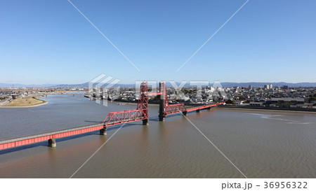 筑後川昇開橋 福岡県大川市_佐賀県佐賀市諸富町 筑後川昇開橋 福岡県大川市_佐賀県佐賀市諸富町 36956322