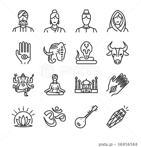 India icon set India icon set 36956568