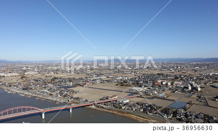 新田大橋 デ・レーケ導流堤(若津港導流堤) 福岡県大川市(満潮時) 新田大橋 デ・レーケ導流堤(若津港導流堤) 福岡県大川市(満潮時) 36956630