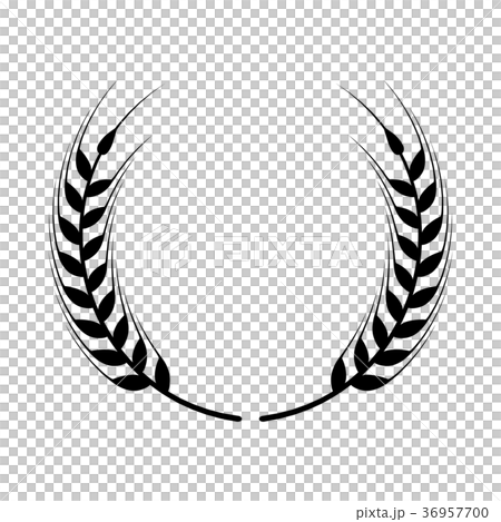 Black laurel wreath - a symbol of the winner. - Stock Illustration