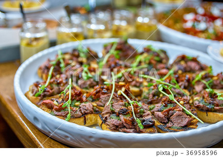 Buffet table with Bruschetta, 36958596