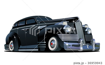Cartoon vintage limousine 36959943
