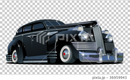 Cartoon vintage limousine 36959943