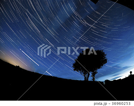 Star tails over the period of 8 hours 36960253