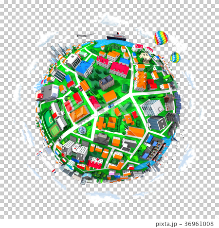 圓形城市雲透明 36961008