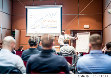 Speaker Giving a Talk at Business Meeting. 36961644