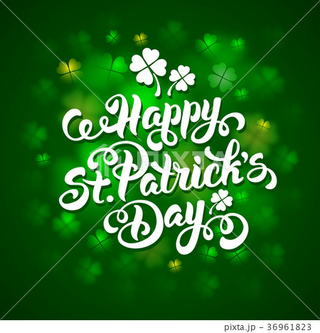 Saint Patricks Day Calligraphic Design 36961823