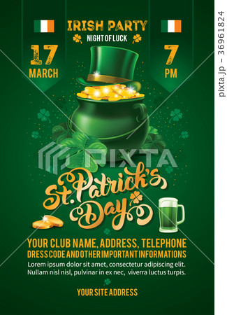 Saint Patricks Day Invitation Card Design 36961824