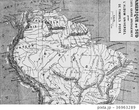 古地図　南米 36963289