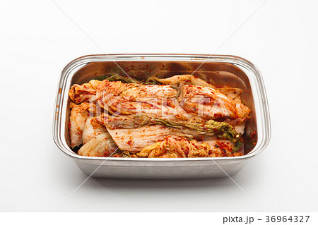 Kimchi in container isolated 36964327