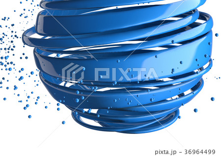 3D striped decorative balls. 36964499