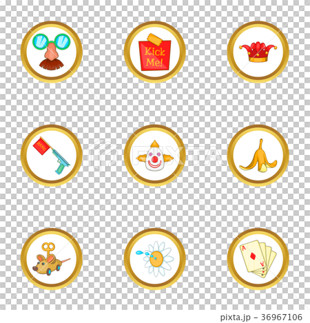 Toy icons set, cartoon style Toy icons set, cartoon style 36967106
