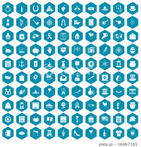 100 calendar icons sapphirine violet 36967185