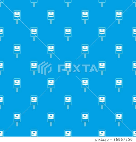 Symbol of hospital road sign pattern seamless blue Symbol of hospital road sign pattern seamless blue 36967256