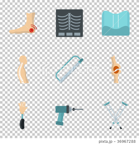 Orthopedic surgery icon set, flat style 36967288
