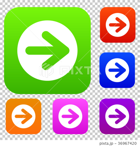 Arrow in circle set collection 36967420