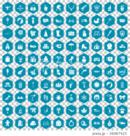 100 children icons sapphirine violet 36967425