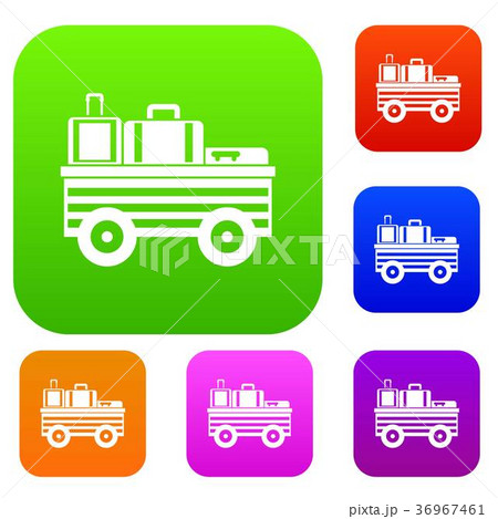 Service cart with luggage set collection 36967461