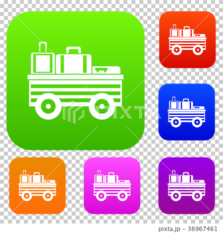 Service cart with luggage set collection 36967461