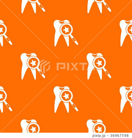 Tooth with magnifying glass pattern seamless 36967598