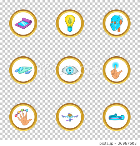 New thing icon set, cartoon style New thing icon set, cartoon style 36967608