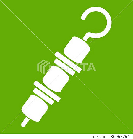 Kebab on skewer icon green 36967764