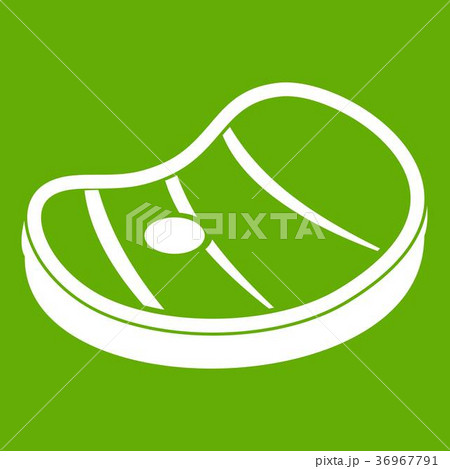 Steak of meat icon green 36967791