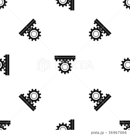 One gear pattern seamless black 36967866
