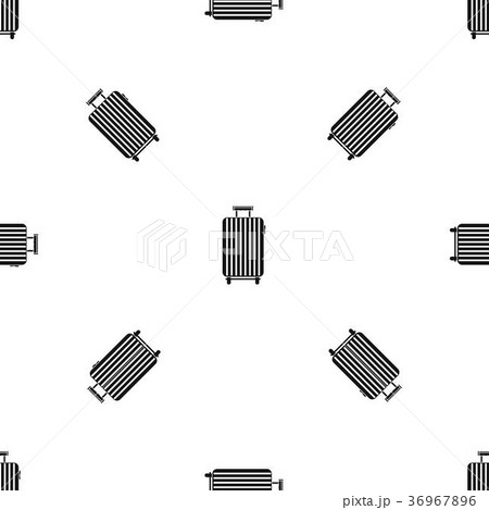 Suitcase on wheels pattern seamless black Suitcase on wheels pattern seamless black 36967896