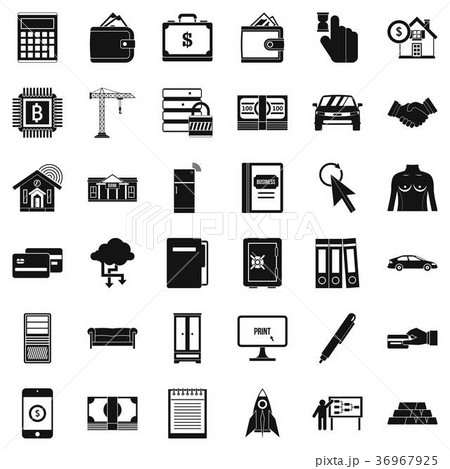 Take a credit icons set, simple style 36967925
