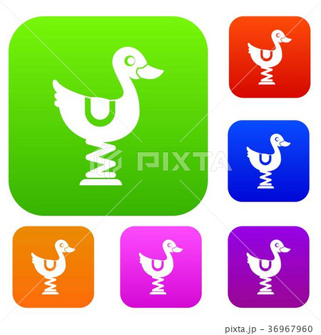 Duck ride in playground set collection Duck ride in playground set collection 36967960