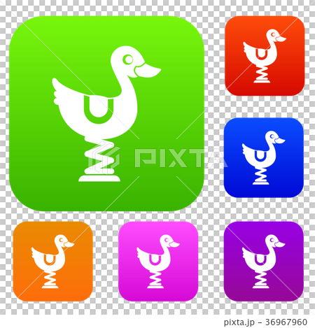 Duck ride in playground set collection Duck ride in playground set collection 36967960