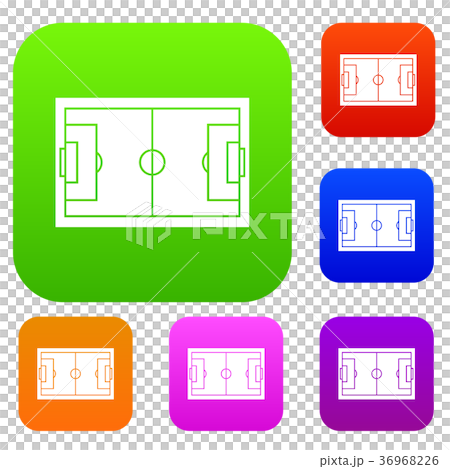 Soccer field set collection 36968226