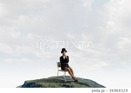 Girl in black cylinder Girl in black cylinder 36968329