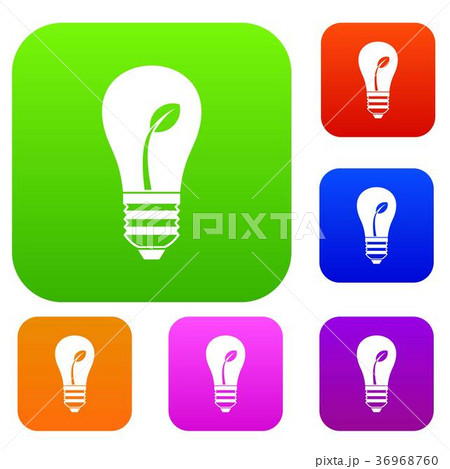 Ecology idea bulb with plant set collection 36968760