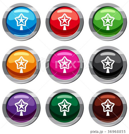 Star for christmass tree set 9 collection Star for christmass tree set 9 collection 36968855