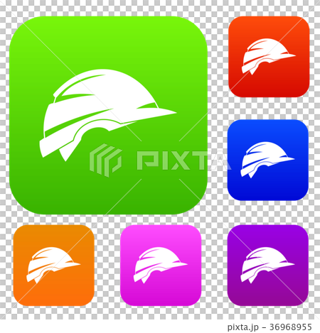 Construction helmet set collection 36968955