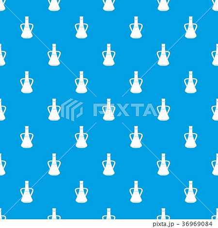 Bottle with olive oil pattern seamless blue 36969084