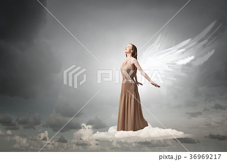 Angel girl flying high 36969217