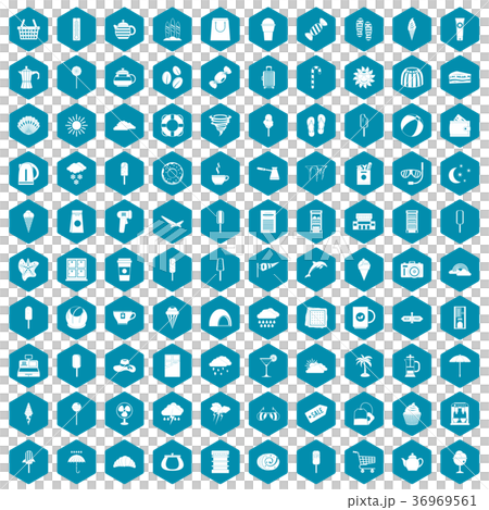 100 ice cream icons sapphirine violet 36969561